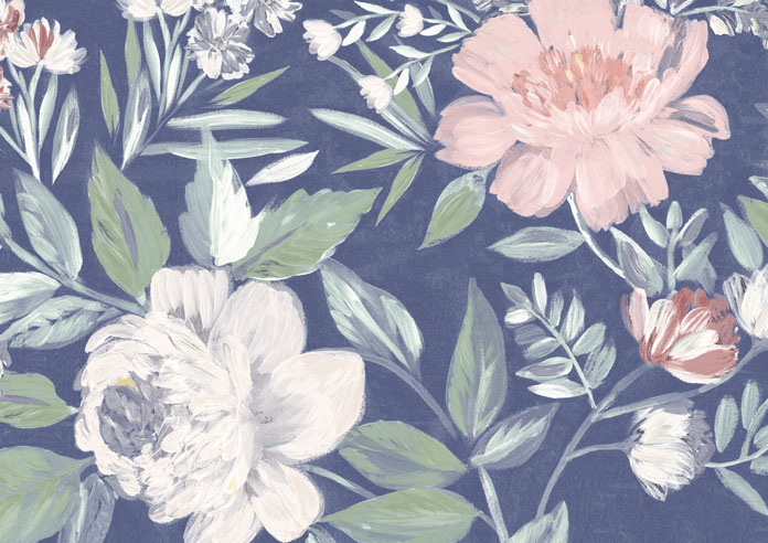 Vintage Rose, Oxford Blue - Twist&Fit Roller Blind - Image 6